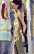 Abb. Alex Winiger, Akt IX, 2008, Gouache auf Karton, 18,5x12 cm