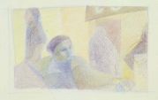 Abb. Alex Winiger, Antonia (Entwurf), 1999, Farbstift auf Papier, 21x30 cm