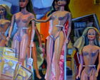 Abb. Alex Winiger, Barbieparade, 2007, 40x50 cm, Öl auf Baumwolle