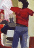 Abb. Alex Winiger, Salon Q. IV, 2008, Gouache auf Karton, 23x16 cm
